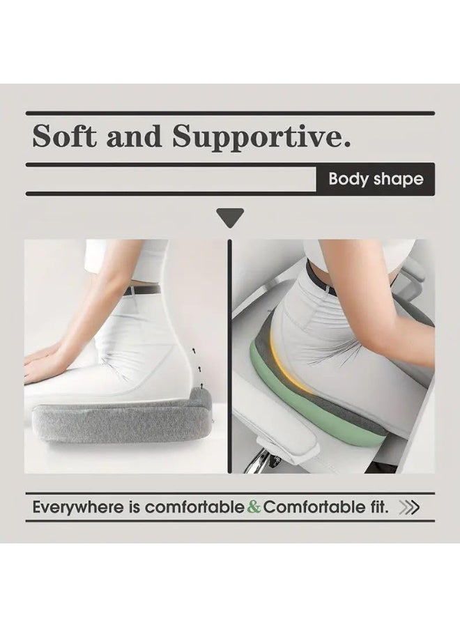 Memory Foam Seat Cushion Office Chair cushions Sciatica and Hip and Pain Relief Desk Chair Cushion  Cushion for Office Workers, Car Drivers Who Sit for Long Term  - Image 5