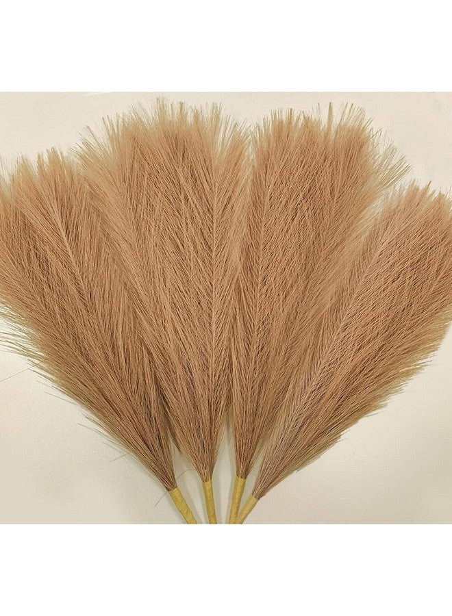 TIED RIBBONS Pack Of 4 Fluffy Pampas Grass Artificial Flower (Brown, 45.7 Cm) For Decoration Vase Pot Home Decor Farmhouse Bedroom Living Room Table Corner Wedding Birthday Decorative Items  - Image 2