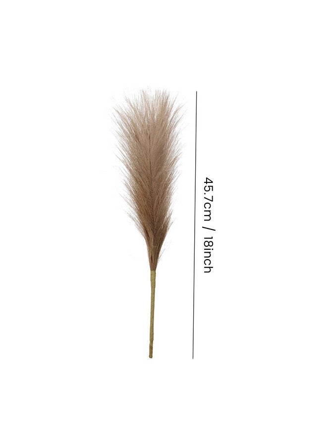 TIED RIBBONS Pack Of 4 Fluffy Pampas Grass Artificial Flower (Brown, 45.7 Cm) For Decoration Vase Pot Home Decor Farmhouse Bedroom Living Room Table Corner Wedding Birthday Decorative Items  - Image 5