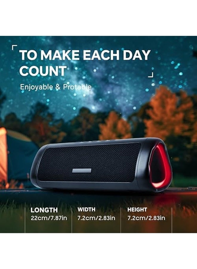 Baytion Portable Bluetooth Speaker | IPX5 Waterproof, TWS Pairing, Bluetooth 5.3, HD Sound, 24H Playtime, Beat-Dynamic Lights - Image 2