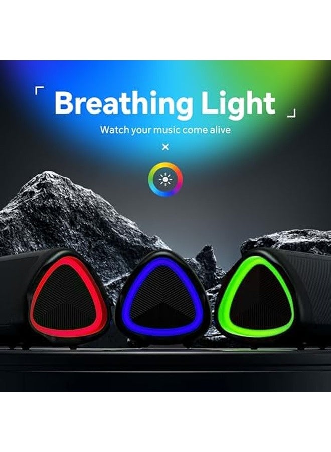 Baytion Portable Bluetooth Speaker | IPX5 Waterproof, TWS Pairing, Bluetooth 5.3, HD Sound, 24H Playtime, Beat-Dynamic Lights - Image 5