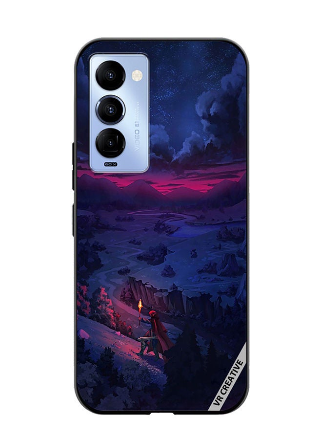VR CREATIVE Protective Case Cover For Tecno Camon 18/18 P Person Walking On Mountain Design Multicolour - Image 1