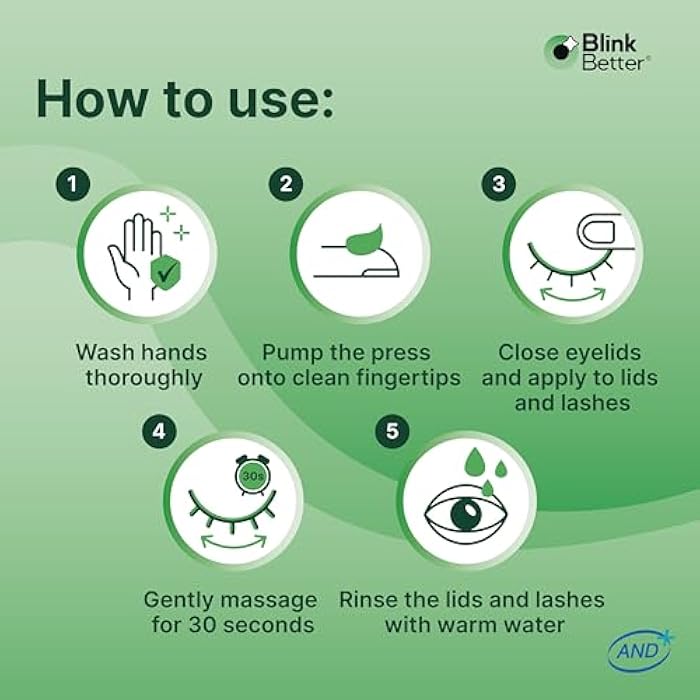 BlinkBetter BetterLids Eyelid Cleansing Gel – Gentle Centella & Tea Tree Extract Cleanser – Refreshes & Cleanses for Daily Eyelid Care – Preservative-Free – 1.06 oz - Image 5