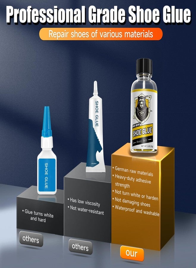 PHIXBEAR Professional Grade Shoe Glue Repair Adhesive, Heavy Duty Shoe Goo: Low Odor, No White, No Hard, 1.05 fl oz, Clear, 1.05oc - Image 4