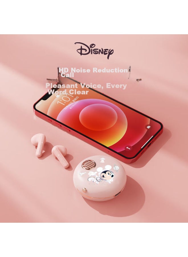 Gusgu Disney Co-branded True Wireless Bluetooth Earphones, Semi-in Ear Music Sports Running Noise-cancelling Headphones, Compatible With Apple Huawei Xiaomi Phones, Pink Fx-902v - Image 4
