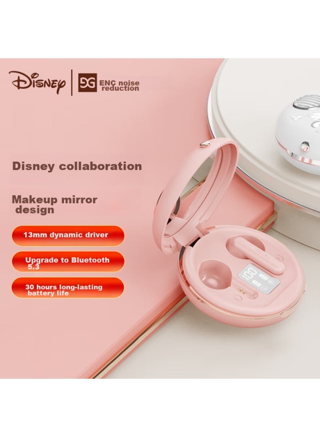 Gusgu Disney Co-branded True Wireless Bluetooth Earphones, Semi-in Ear Music Sports Running Noise-cancelling Headphones, Compatible With Apple Huawei Xiaomi Phones, Pink Fx-902v - Image 1
