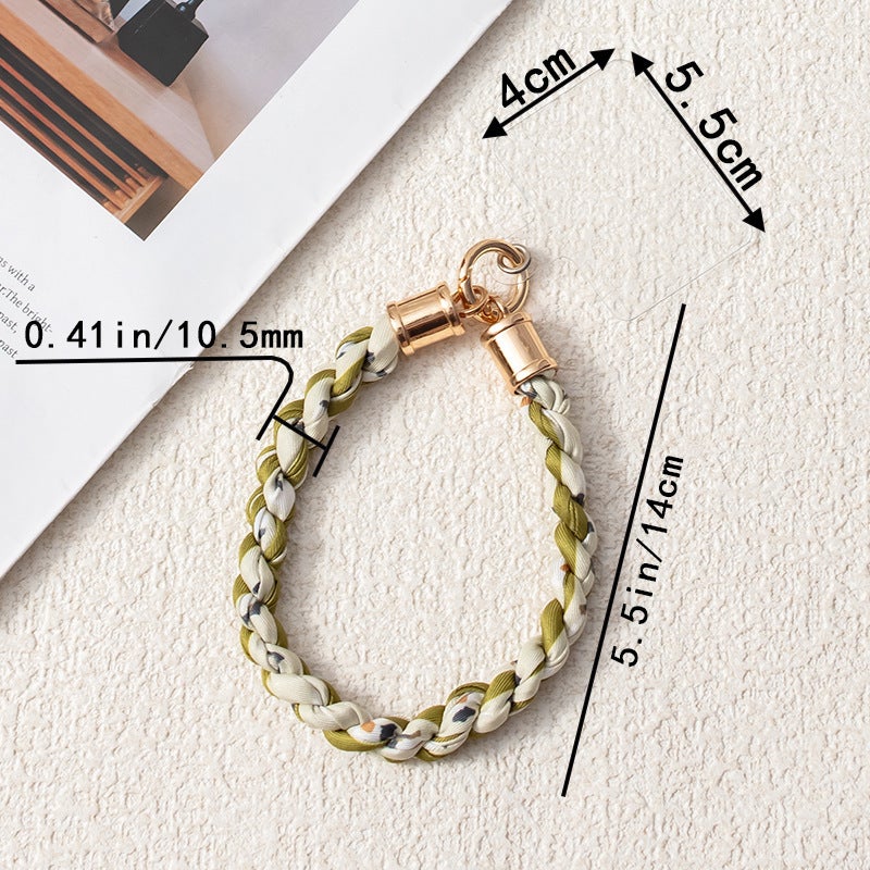 Mobile Phone Chain Woven High-End Fashion Short Hanging Wrist Shell Chain Mobile Phone Lanyard Mobile Phone Lanyard Hanging Decoration Leopard Print - Image 3