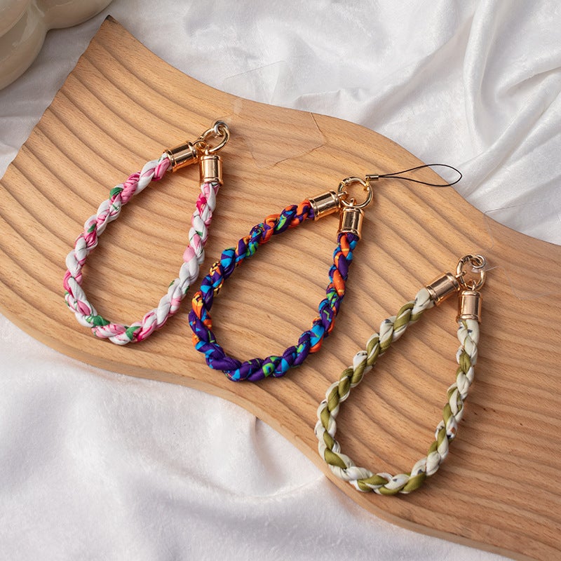 Mobile Phone Chain Woven High-End Fashion Short Hanging Wrist Shell Chain Mobile Phone Lanyard Mobile Phone Lanyard Hanging Decoration Leopard Print - Image 2