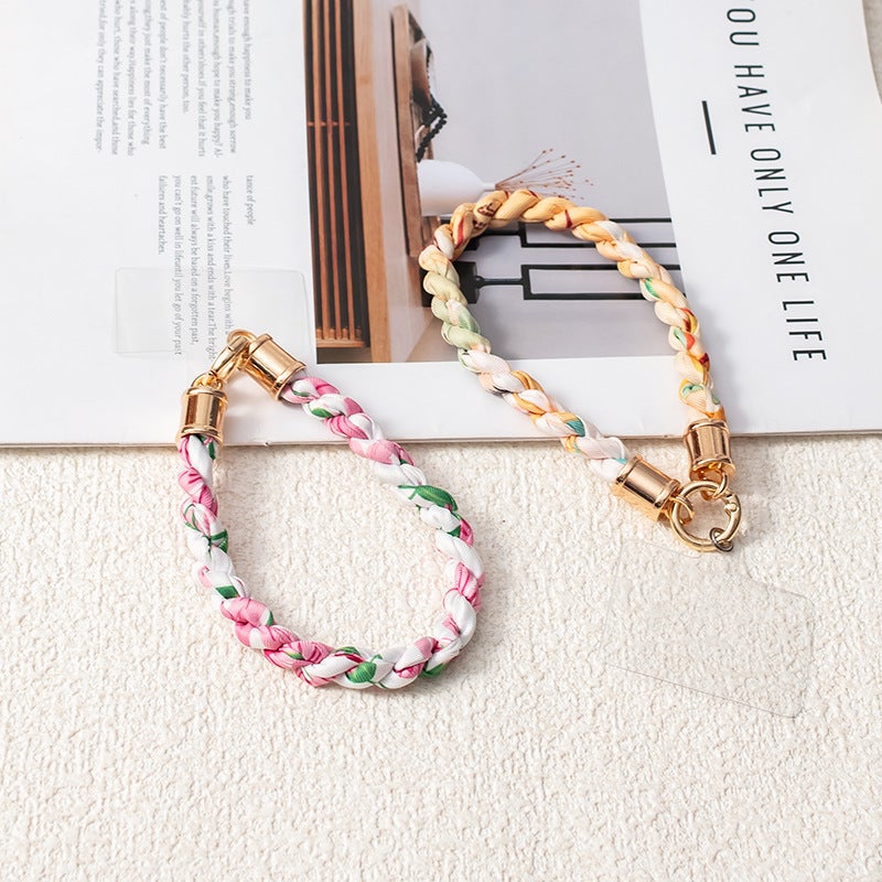 Mobile Phone Chain Woven High-End Fashion Short Hanging Wrist Shell Chain Mobile Phone Lanyard Mobile Phone Lanyard Hanging Decoration Leopard Print - Image 4