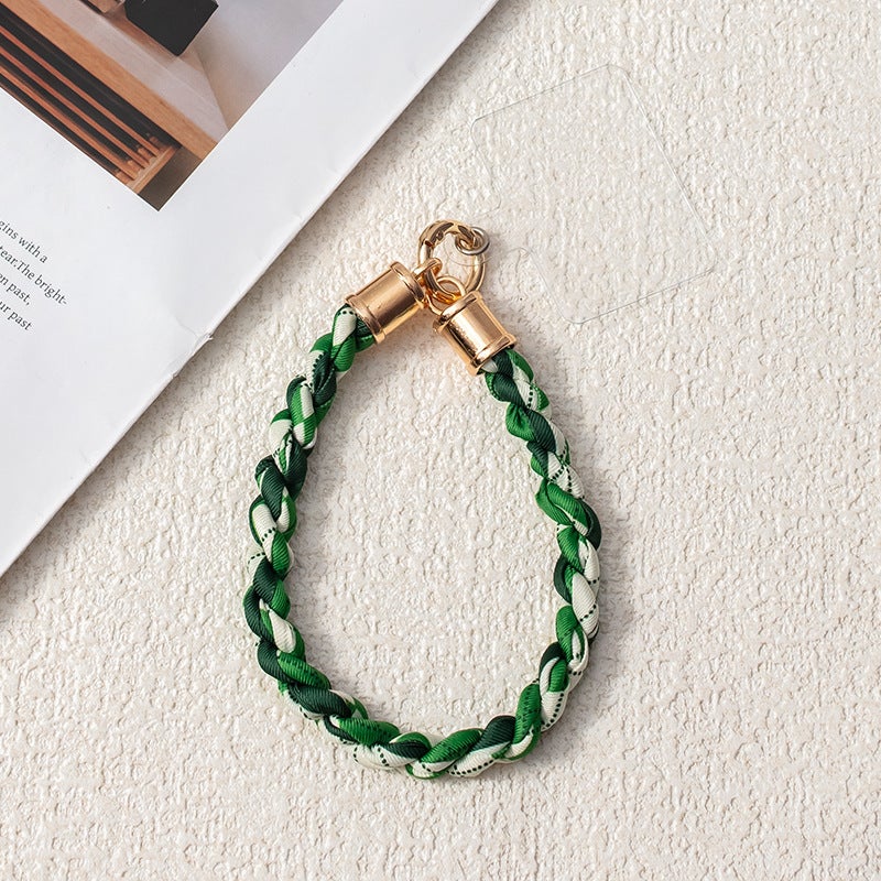 Mobile Phone Chain Woven High-End Fashion Short Hanging Wrist Shell Chain Mobile Phone Lanyard Mobile Phone Lanyard Hanging Decoration Leopard Print - Image 1