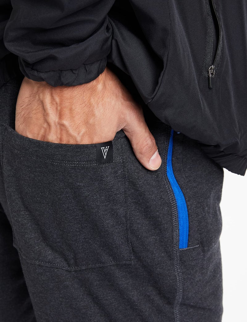 Van Heusen Athleisure Men Regular Fit Trackpants - Cotton Rich - Smart Tech, Easy Stain Release, Anti Stat, Ultra Soft, Moisture Wicking_50052_Charcoal Melange_S - Image 5