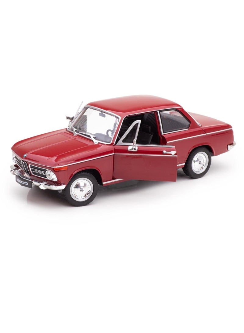 Welly Classic BMW 2002 Ti 1968 Die-Cast Model Car 1:24 Scale – Red - Image 1