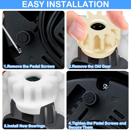 CANIPHA 4Pcs Spin Mop Replacement Parts, Spin Mop Bucket Clutch Bearing Gear Sprockets Replacement Compatible with Ocedar, One Way Bearing Sprockets Pedal Repair Replacement for Vileda and More Rotation Mop - Image 3