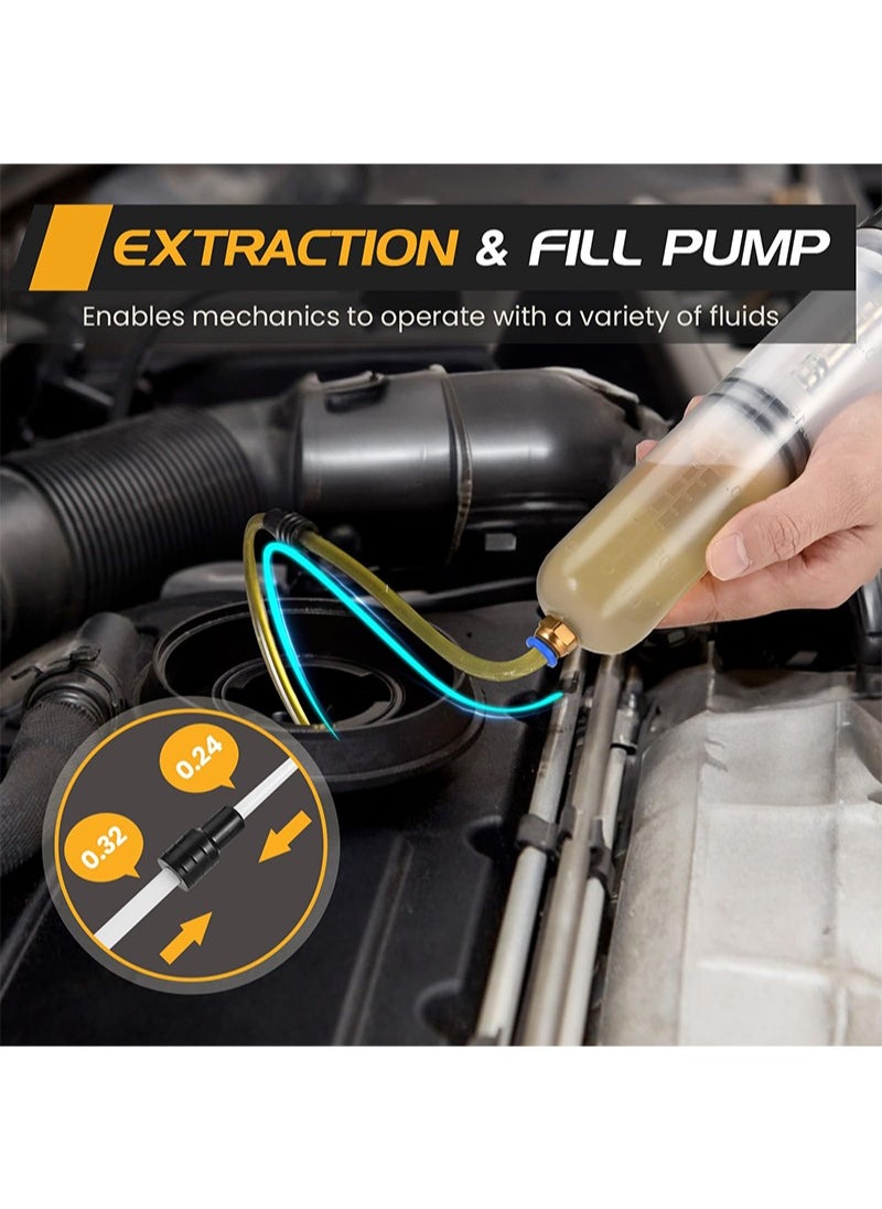 Aikanbo 200CC Automotive Fluid Extractor Pump，Premium Manual Extraction， Fill Pump with 2 Hoses，Oil Syringe with Powerful Suction，Fluid Oil Change Evacuator  - Image 3