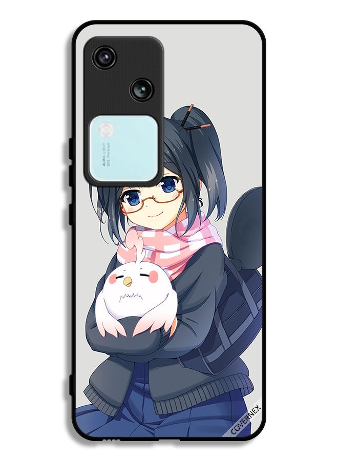 Covernex Vivo V30 5G Protective Case Cover Girl Holding Pet Art - Image 1