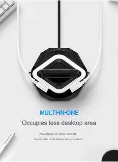 Sharpdo 10 Holes Vertical Tower Socket USB Intelligent Three-Dimensional Wiring Board Multi-Hole Rotating Strip  - Image 3