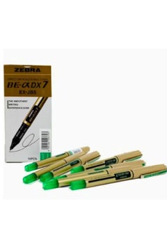 ZEBRA Zebra 0.7 Direct Ink Roller DX7 Green Set of 10  - Image 1