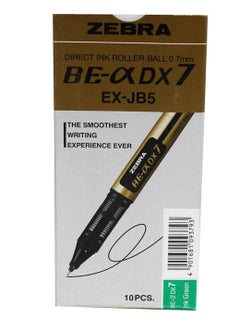 ZEBRA Zebra 0.7 Direct Ink Roller DX7 Green Set of 10  - Image 2
