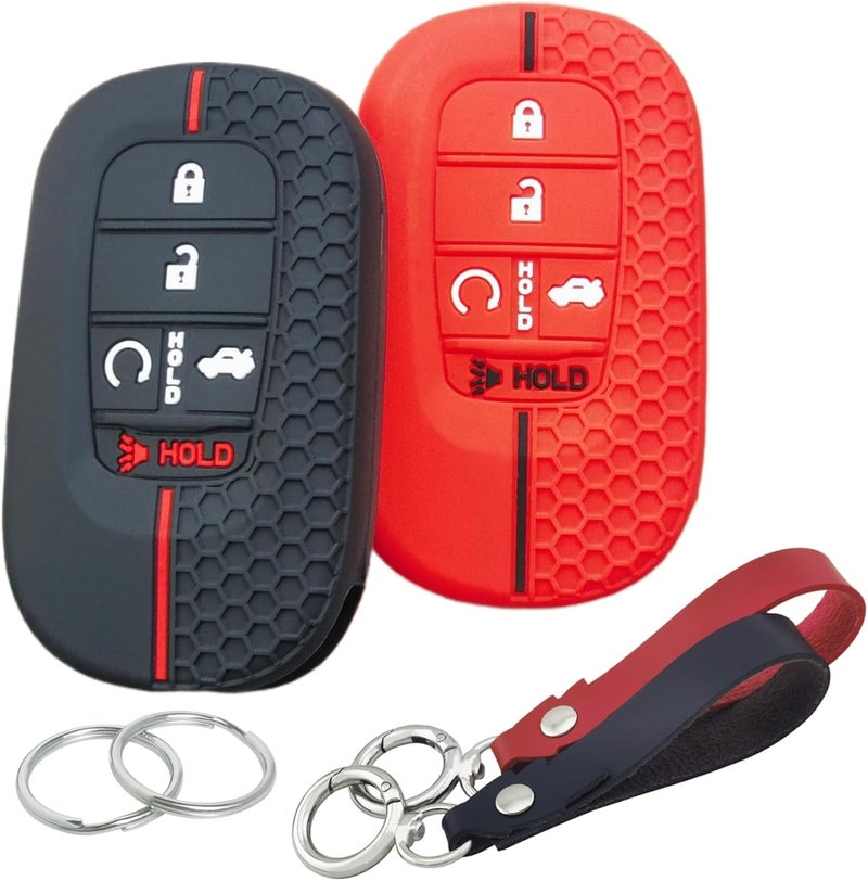 RUNZUIE Silicone Key Fob Cover Set for Honda - Image 1