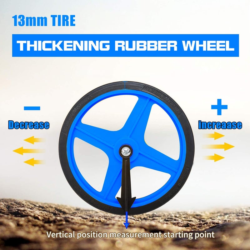 Zozen Measuring Wheel, Blue 6Inch Measure Wheel, Distance Measuring in Feet, Rolling Measurement [Up To 10,000Ft], Telescopic/Mechanical/One Key to Reset, Include Carrying Bag. - Image 3