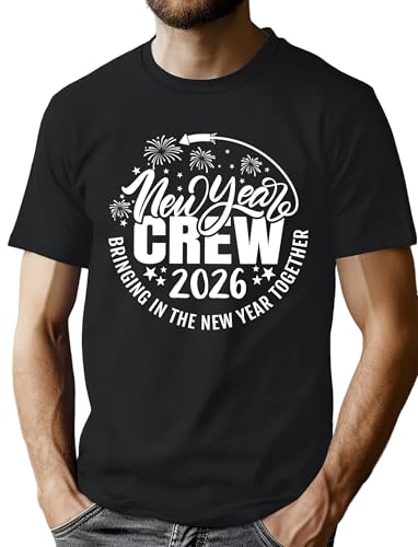 CAZYCHILD Happy New Year Shirt for Men Christmas Shirts Holiday Party Family Tshirt 2026 New Years Day Eve Gift Tops - Image 1