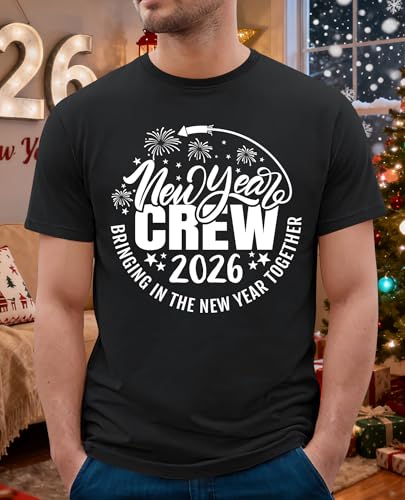CAZYCHILD Happy New Year Shirt for Men Christmas Shirts Holiday Party Family Tshirt 2026 New Years Day Eve Gift Tops - Image 3