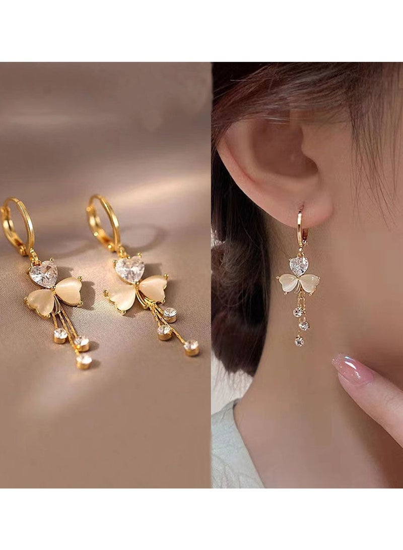 Clover Earring,Ladies Fashion Design, Advanced Tassel Earrings, Feminine Earrings - Image 4