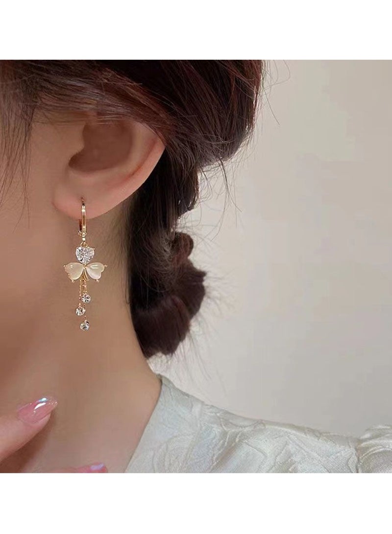 Clover Earring,Ladies Fashion Design, Advanced Tassel Earrings, Feminine Earrings - Image 5