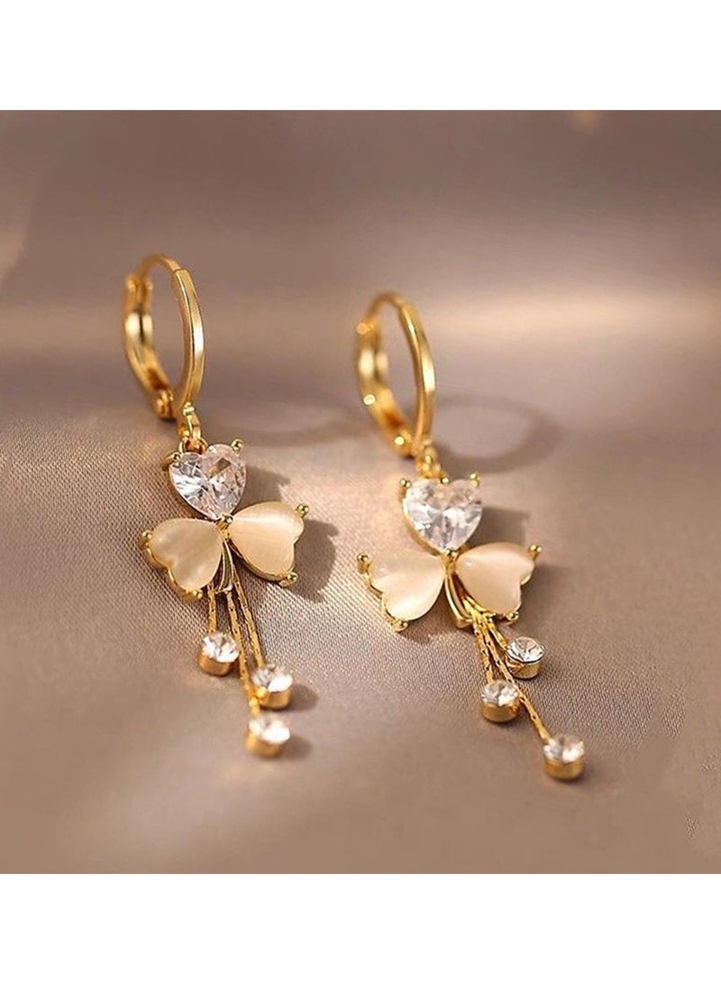 Clover Earring,Ladies Fashion Design, Advanced Tassel Earrings, Feminine Earrings - Image 3