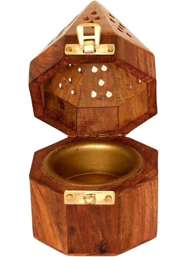 SAQOWARE Wooden Bakhoor Burner, Large  - Image 2