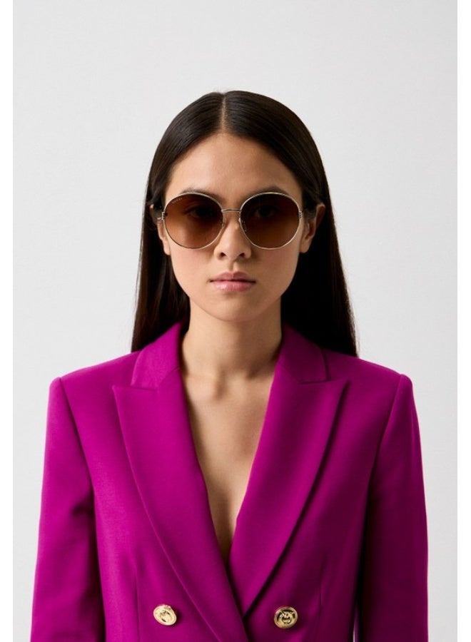 GUCCI نظارات شمسية دائرية بنية متدرجة للنساء، GG1281SK 002 مقاس - Image 4