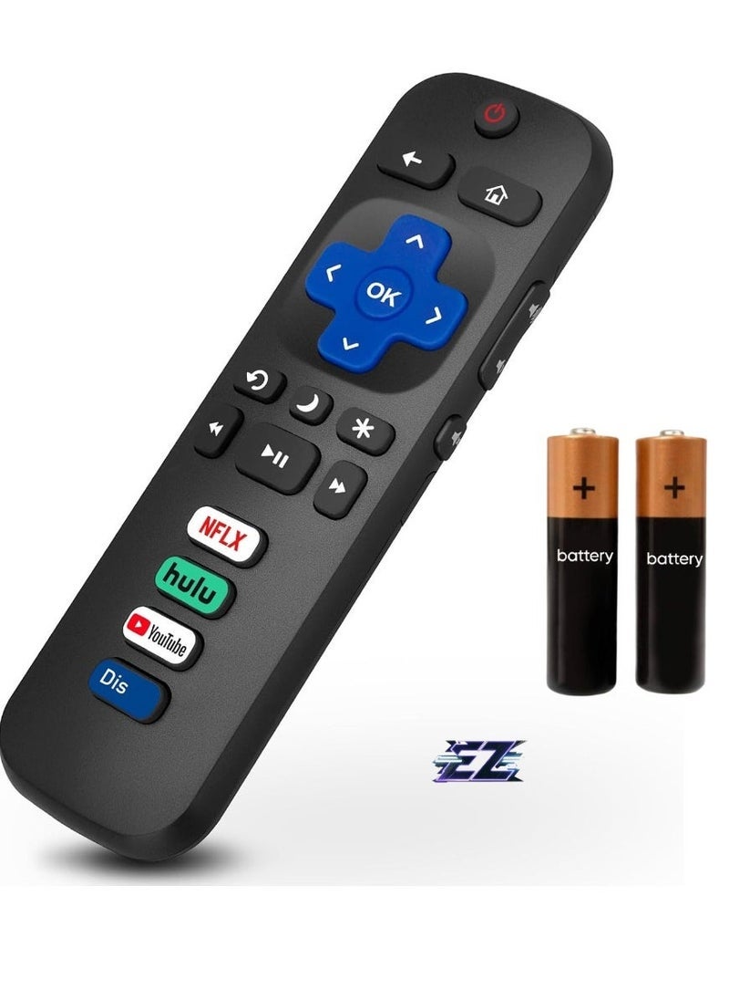 PopZa RC280 RC282 Universal Replacement Remote Control Compatible with TCL-Roku TV, Roku Hisense, Philips, ONN, Hitachi, Element, Haier, LG, Sanyo, JVC – With Battery - Image 1