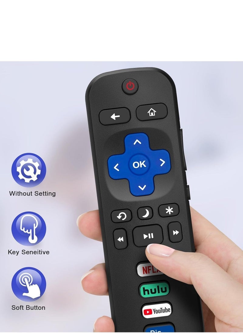 PopZa RC280 RC282 Universal Replacement Remote Control Compatible with TCL-Roku TV, Roku Hisense, Philips, ONN, Hitachi, Element, Haier, LG, Sanyo, JVC – With Battery - Image 5