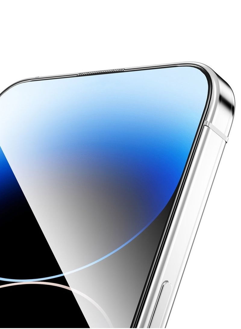 Green Lion 9H Steve HD Glass Protector for iPhone 15 Pro - Black Edge/Clear - Image 4