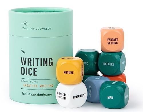 Two Tumbleweeds Writing Dice Set of 9 for Story Inspiration for Writers to Overcome Creative Block Thoughtful Writer Gifts for Authors and Aspiring Novelists - Image 1