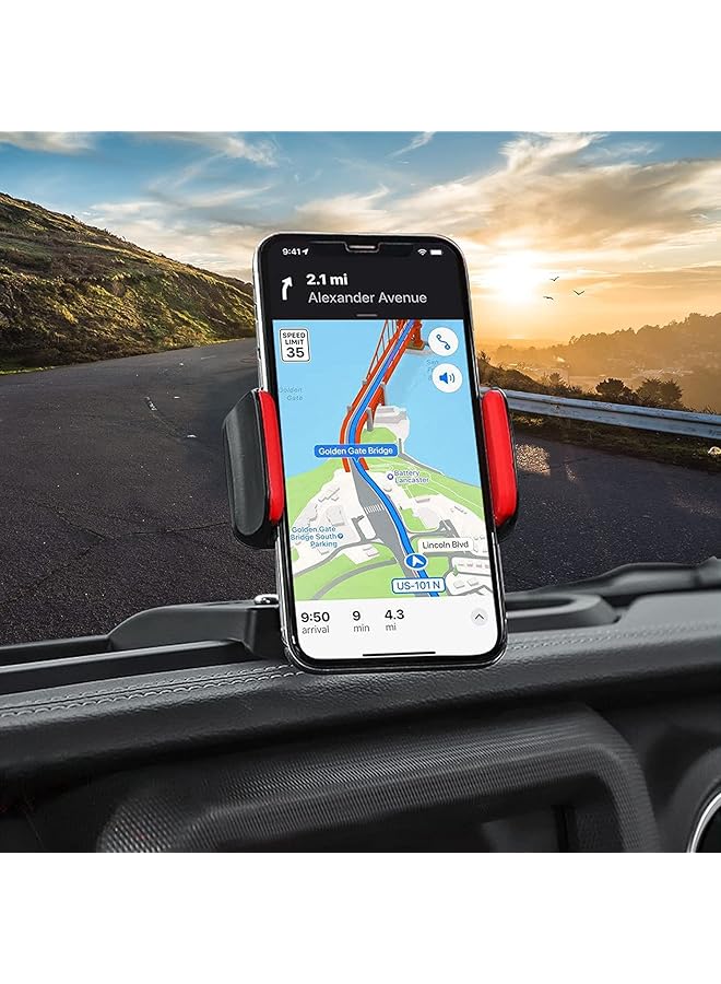 SYOSI Dash Tray Phone Holder Mount With Storage Box, Phone Mount Compatible With Jeep Wrangler 2018-2023 Jl Jlu - Image 2