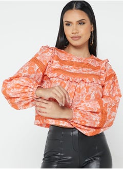 Crew Neck Printed Top
