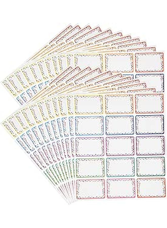 345 Pcs Waterproof Name Label Stickers 23 Sheets Self Adhesive Blank Tags For School Office Organization - Image 1