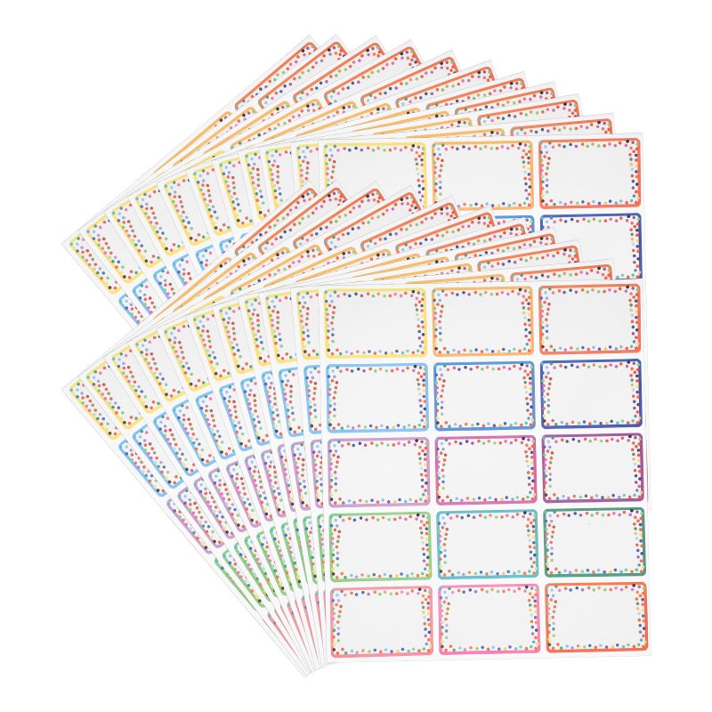 345 Pcs Waterproof Name Label Stickers 23 Sheets Self Adhesive Blank Tags For School Office Organization - Image 2