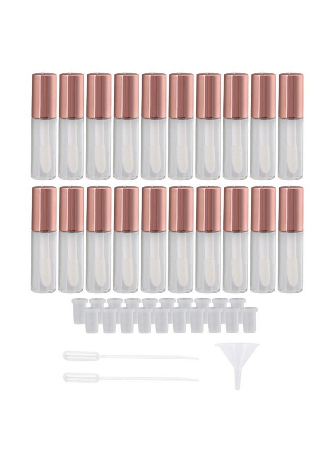 BQLZR Rose Gold Lip Gloss Tubes 1.2Ml Empty Plastic Clear Lip Balm Bottle Container Cosmetic Makeup Tools With Stopper Pack Of 20 - Image 1
