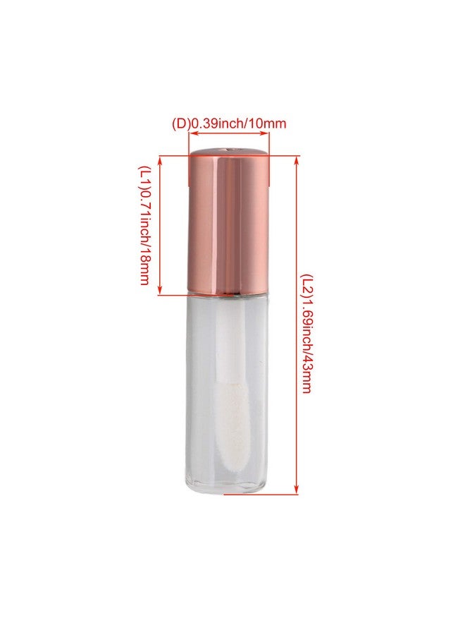 BQLZR Rose Gold Lip Gloss Tubes 1.2Ml Empty Plastic Clear Lip Balm Bottle Container Cosmetic Makeup Tools With Stopper Pack Of 20 - Image 4