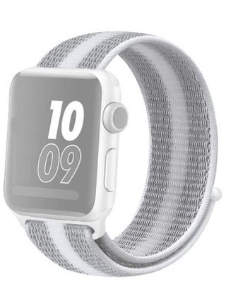 Nylon Loop Replacement Watchband for Apple Watch Series 7/6/5/4/3/2/1/SE 42/44/45mm Striped White - pzsku/Z3D447700D2A7B9CA7AF6Z/45/_/1691378923/ad472b6a-145c-47c1-971e-ccbacf327258