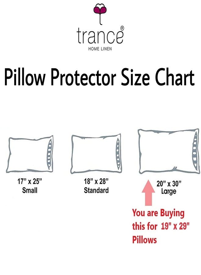 Trance Ultra Soft Terry Waterproof Pillow Protector Cover with Zippered Closure | Dust Mite - Bed Bug Protection | Oil and Water Spill Protection Covers (Large: 20 x 30 inch - Grey) - Pack of 2 - Image 4