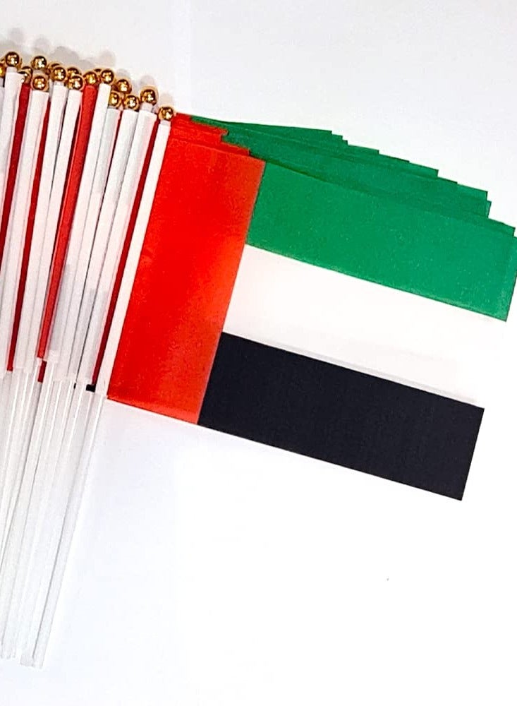Generic UAE National Day Handheld Flag - Celebrate the UAE National Day Party Decorations (10 Pcs)  - Image 1
