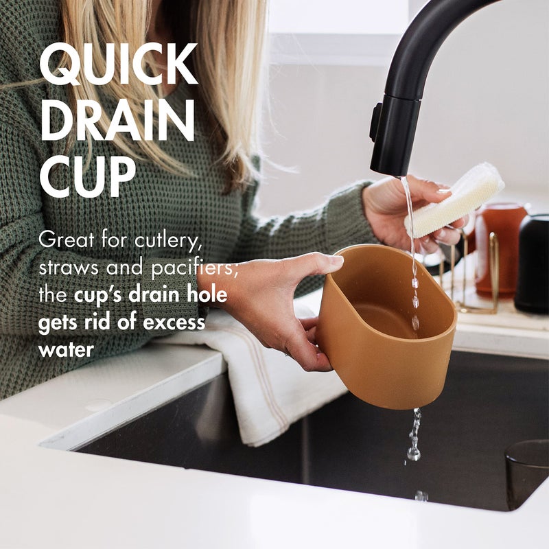 Boon ARC Modular Baby Bottle Drying Rack â€” Includes Silicone Drying Mat, Accessory Cup, and 7-Prong Wire Bottle Rack â€” Baby Essentials - Image 4