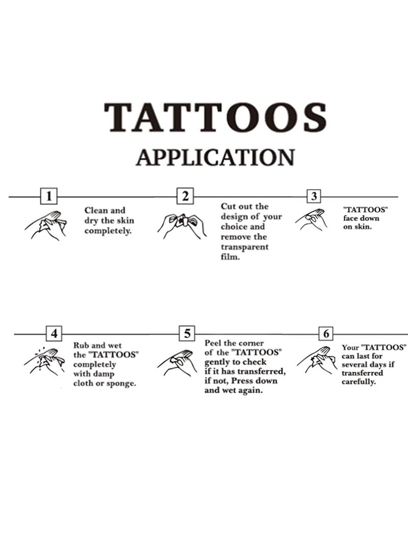 KHAJUL 30-Sheets Waterproof Temporary Tattoo Stickers, Butterfly Love Heart Flower for Kids Adults Men and Women  - Image 5