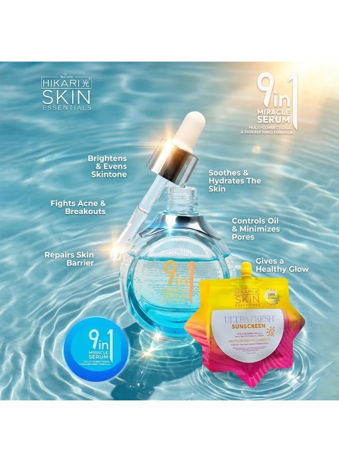 Hikari Glow, Protect & Revive Your Skin skincare routine with powerful protection and refreshing hydration. This duo is ideal for achieving softer, brighter, smoother-looking skin while helping maintain a fresh and radiant appearance from morning through evening. - Image 1