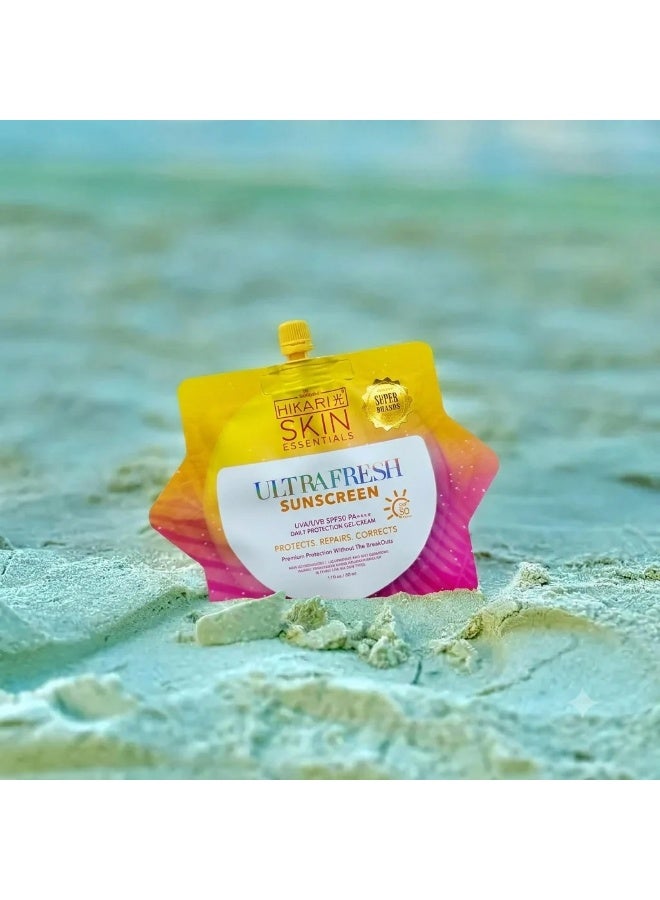 Hikari Glow, Protect & Revive Your Skin skincare routine with powerful protection and refreshing hydration. This duo is ideal for achieving softer, brighter, smoother-looking skin while helping maintain a fresh and radiant appearance from morning through evening. - Image 5
