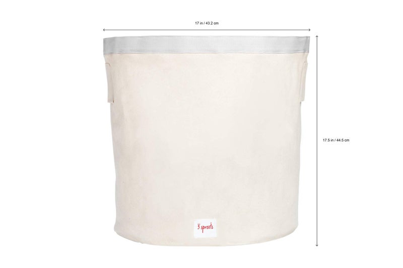 3 Sprouts Canvas Storage Bin - Laundry and Toy Basket for Baby and Kids, BULLDOG - Image 2