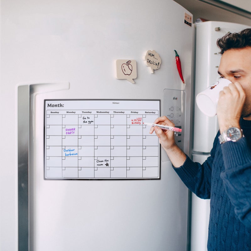 Magnetic Calendar Whiteboard Dry Erase Fridge Calendar Monthly Planner Calendar - Image 4